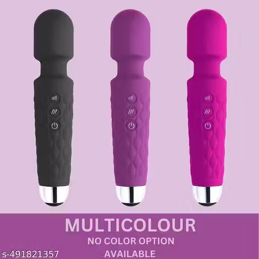 Personal Body Massager For Women, Men, Rechargeable Wireless Vibration Machine For Female With 20 Vibration Modes, 8 Speeds, Flexible Head For Targeted Compression (Multicolor)