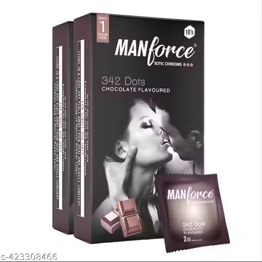 MANFORCE Chocolate flavor condom - 10 Pieces x Pack of 2 Condom (Set of 2 20 Sheets)